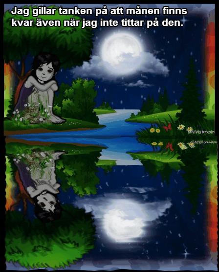 För full storlek, klicka på bilden. Öppnas i nytt fönster Jag gillar tanken på att månen finns kvar även när jag inte tittar på den