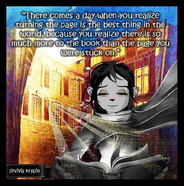 There comes a day when you realize turning the page